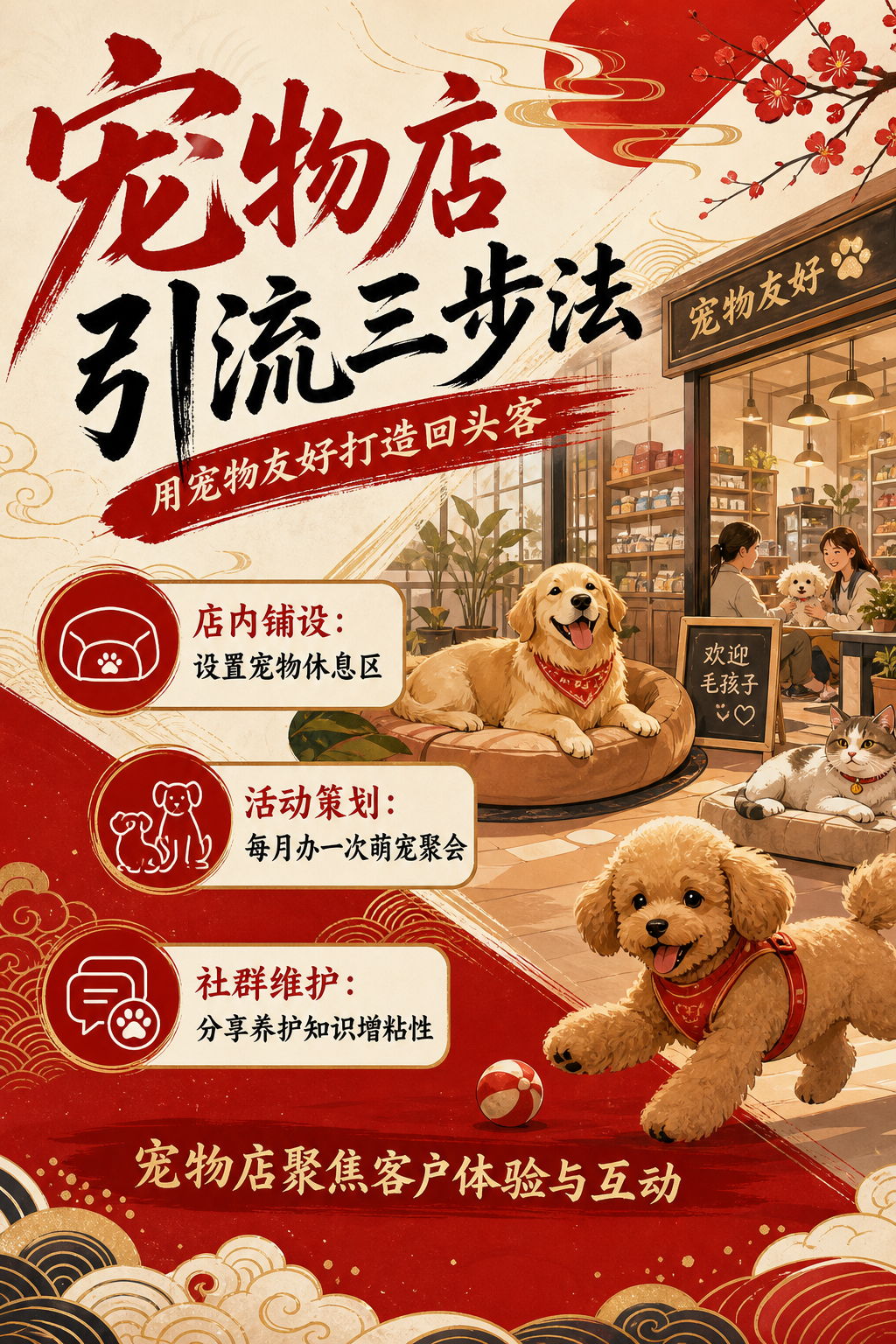 宠物店引流三步法