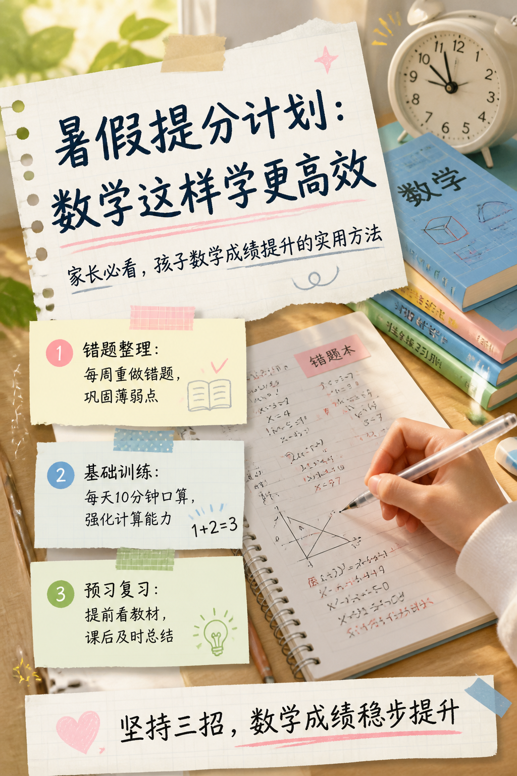 暑假提分计划：数学这样学更高效