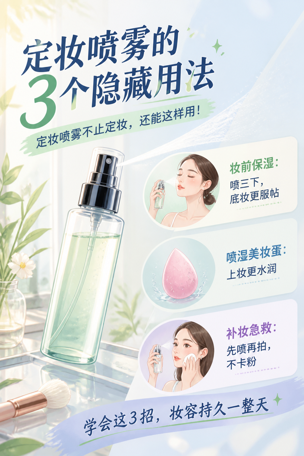 定妆喷雾的3个隐藏用法